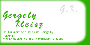 gergely kleisz business card